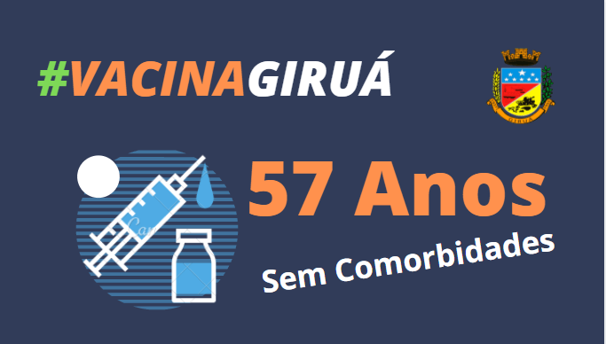 Vacinação Covid-19 para cidadãos com 57 anos sem comorbidades